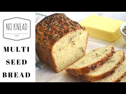 NO KNEAD MULTI SEED BREAD Recipe/Easy and tasty Multi seed bread