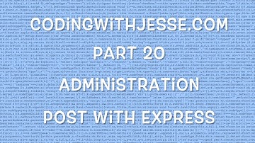 POST with Express - #20 - CodingWithJesse.com
