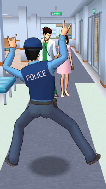 Polisi itu sedang bersenang-senang 🤣#shorts #sakuraschoolsimulator #shortvideo #sakura