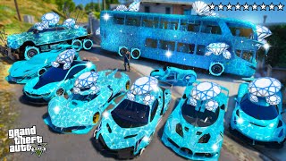 GTA 5 - Stealing DIAMOND LUXURY CARS with Franklin! (Real Life Cars #88) screenshot 5