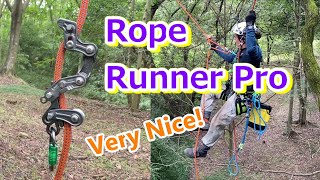 RopeRunner Pro very nice ! ロープランナープロでツリートラバース