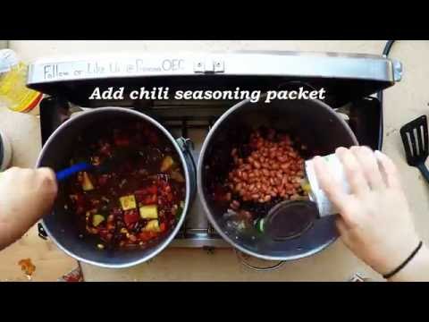 Outdoor camping chili
