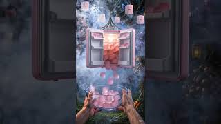Enchanted Forest Pink Ice making Fridge #Asmr