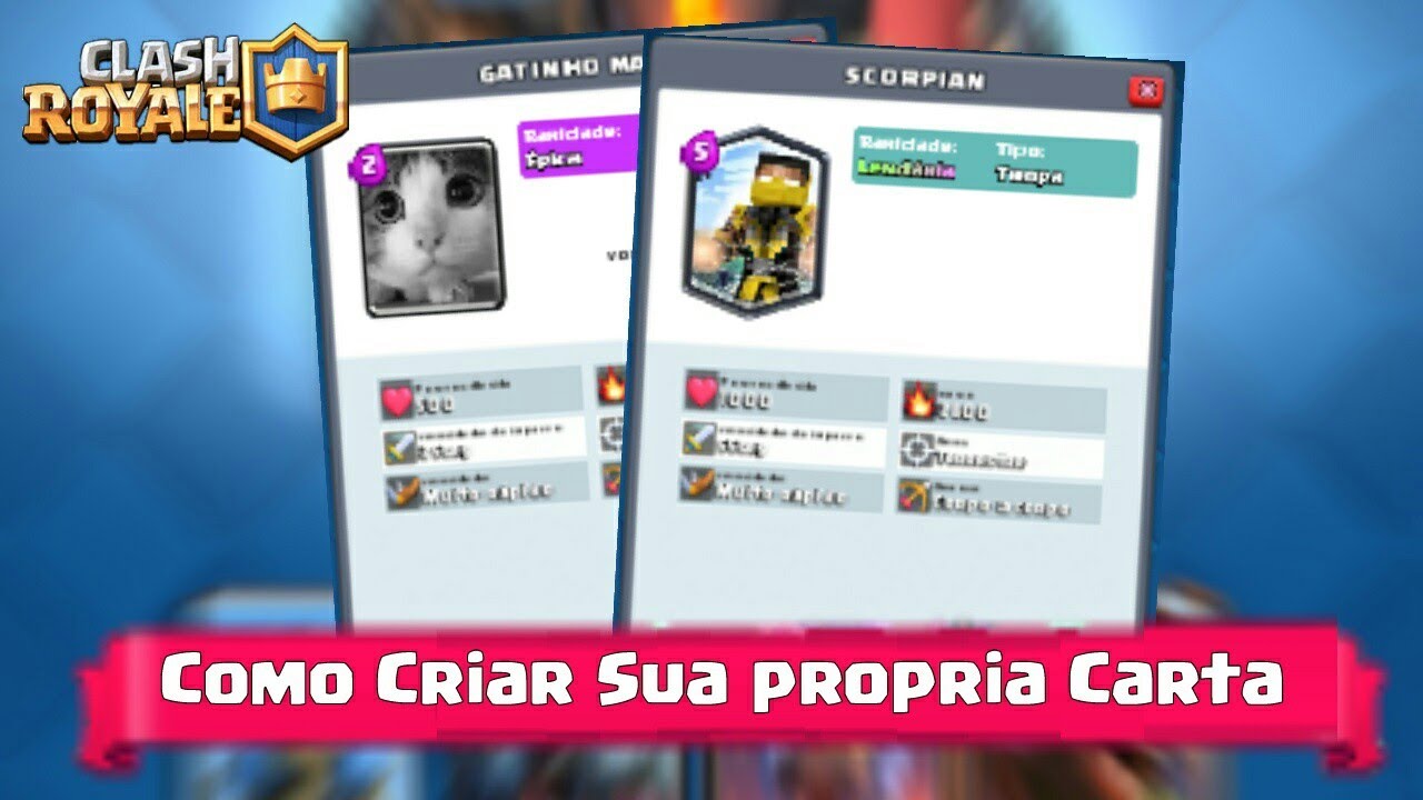COMO CRIAR SUA PRÓPRIA CARTA DE CLASH ROYALE - YouTube