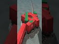 Craziest Train Passing On Curved Diamond Bumpy Railroad 💥🤯 BeamNG.Drive Train simulator 3D #shorts