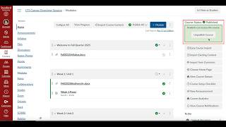 Publish Canvas Course Checklist