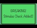 Breaking News! Stimulus Checks Added! New Stimulus Proposal with Stimulus Checks! December 8 Update