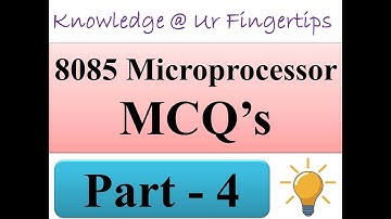 8085 Microprocessor MCQ Part -- 4