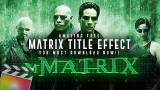 FREE Awesome Matrix Glitch Title Effect || Final Cut Pro X Tutorial || MotionVFX