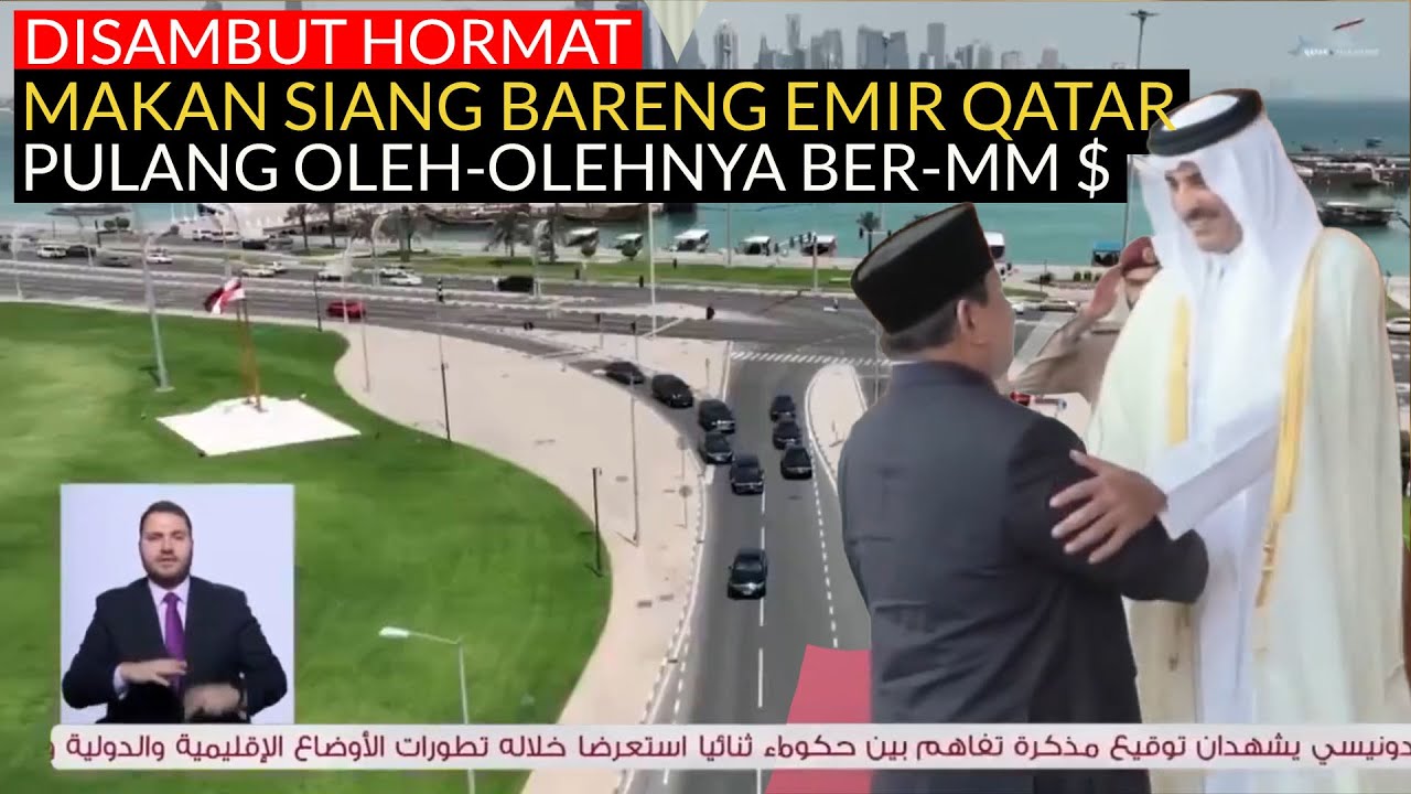 UPACARA RESMI HINGGA PRESIDEN PRABOWO DIJAMU MAKAN SIANG DI AMIRI DIWAN QATAR, OLEH2NYA BER-MM