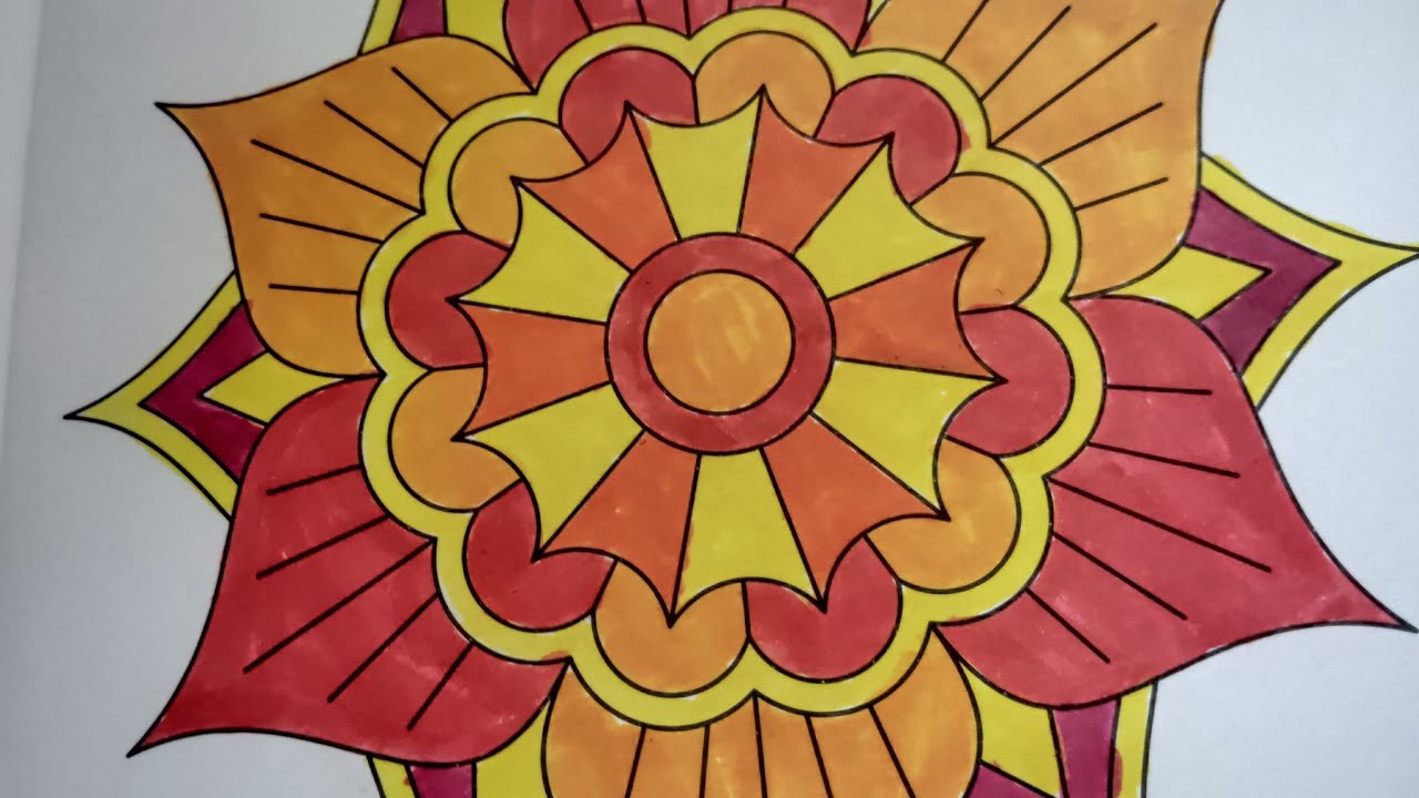 Beautiful mandala📕🤩🤩🎨🎨 | colour art with netra. 