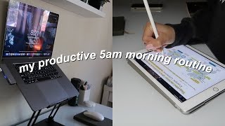 MY PRODUCTIVE 5AM MORNING ROUTINE | pre-med