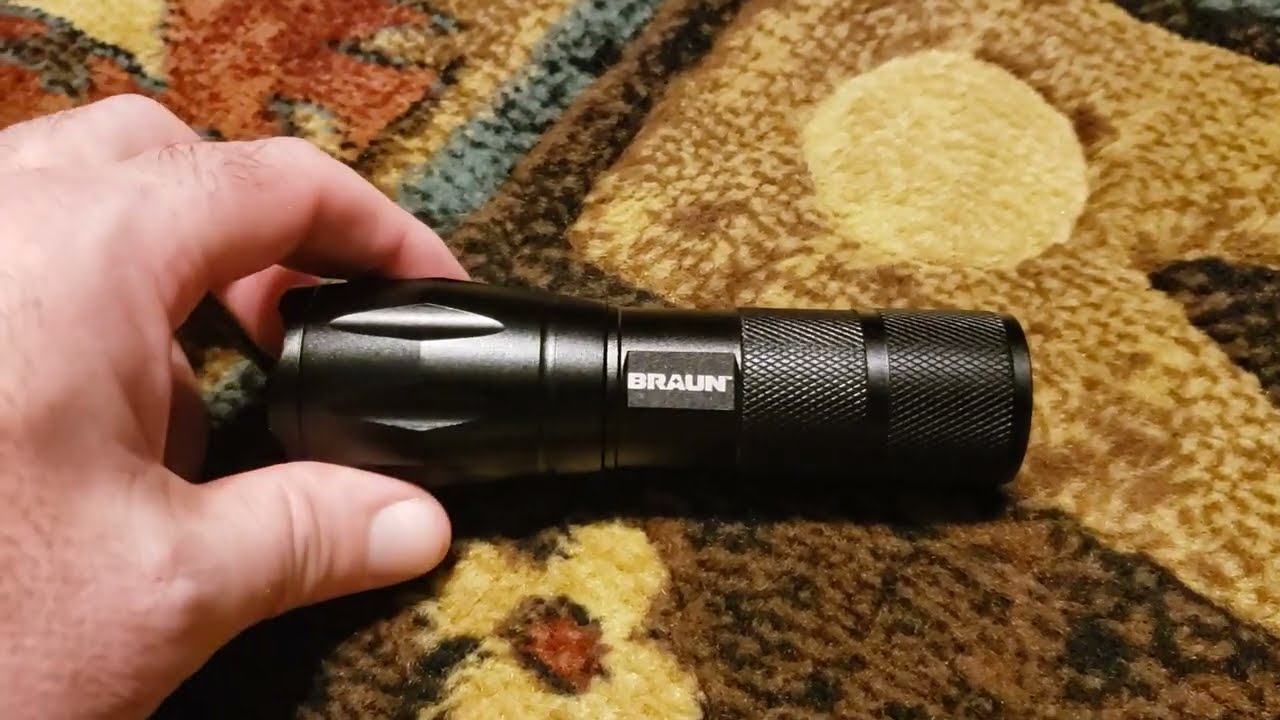 Review of Braun Tactical Flashlight 800 Lumen.