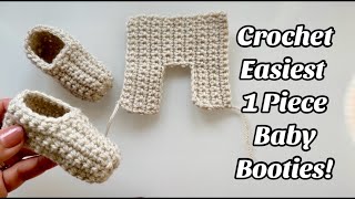 EASIEST CROCHET BABY BOOTIES 0-3 MONTHS by Crochet by Nora 1,478 views 3 weeks ago 26 minutes