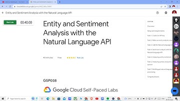 Entity and Sentiment Analysis with the Natural Language API || Lab Solution