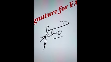 Signature for Fatima ♥️