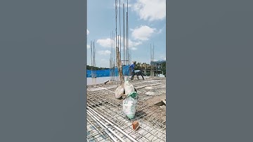 Roof Slab Casting Work | Concrete Pouring & Supervision | Civil Engineering Construction Site View 1