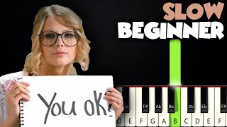 You Belong With Me - Taylor Swift | SLOW BEGINNER PIANO TUTORIAL   SHEET MUSIC by Betacustic