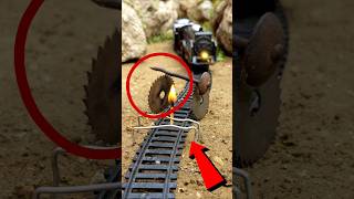 EXPERIMENT 😱 TRAIN VS HACKSAW BLADE BLOCKADE...