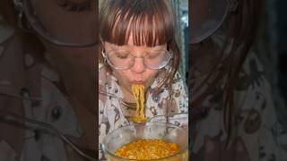 Eating Super Spicy Ramen with mom