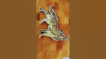 laser cut out wolf #adamstack @atomstack-official #laser