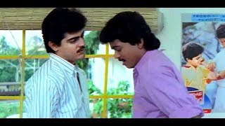 Vijay U0026 Ajith Fight Scene  Rajavin Paaravaiyilae      Mass Fight Scene  Hd 