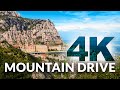  4k curvy mountain drive  montserrat spain