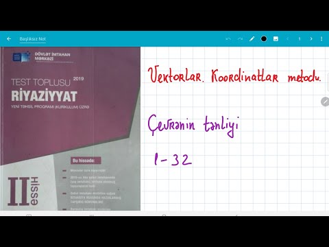 Vektorlar,çevrənin tənliyi 1-32