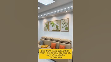 Bộ 3 tranh tráng gương thiên nhiên tạo điểm nhấn nghệ thuật cho không gian #viral #tranhtrangguong