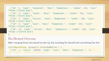 Merge Two Lists of Maps in Dart by a Specific Key