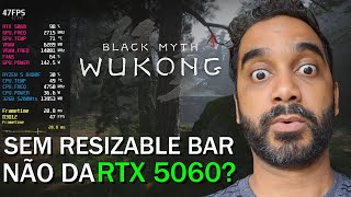 RESIZABLE BAR ATIVADO ou DESATIVADO faz TODA A DIFERENÇA PARA A RTX 5060 com RYZEN 5 8400F?