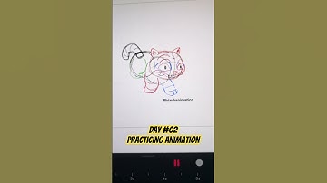 Day #02 – Practicing Animation 🎨✨ Watch Me Improve! #shorts  #animation