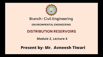 Environmental Engineering | Distribution Reservoirs | AKTU Digital Education