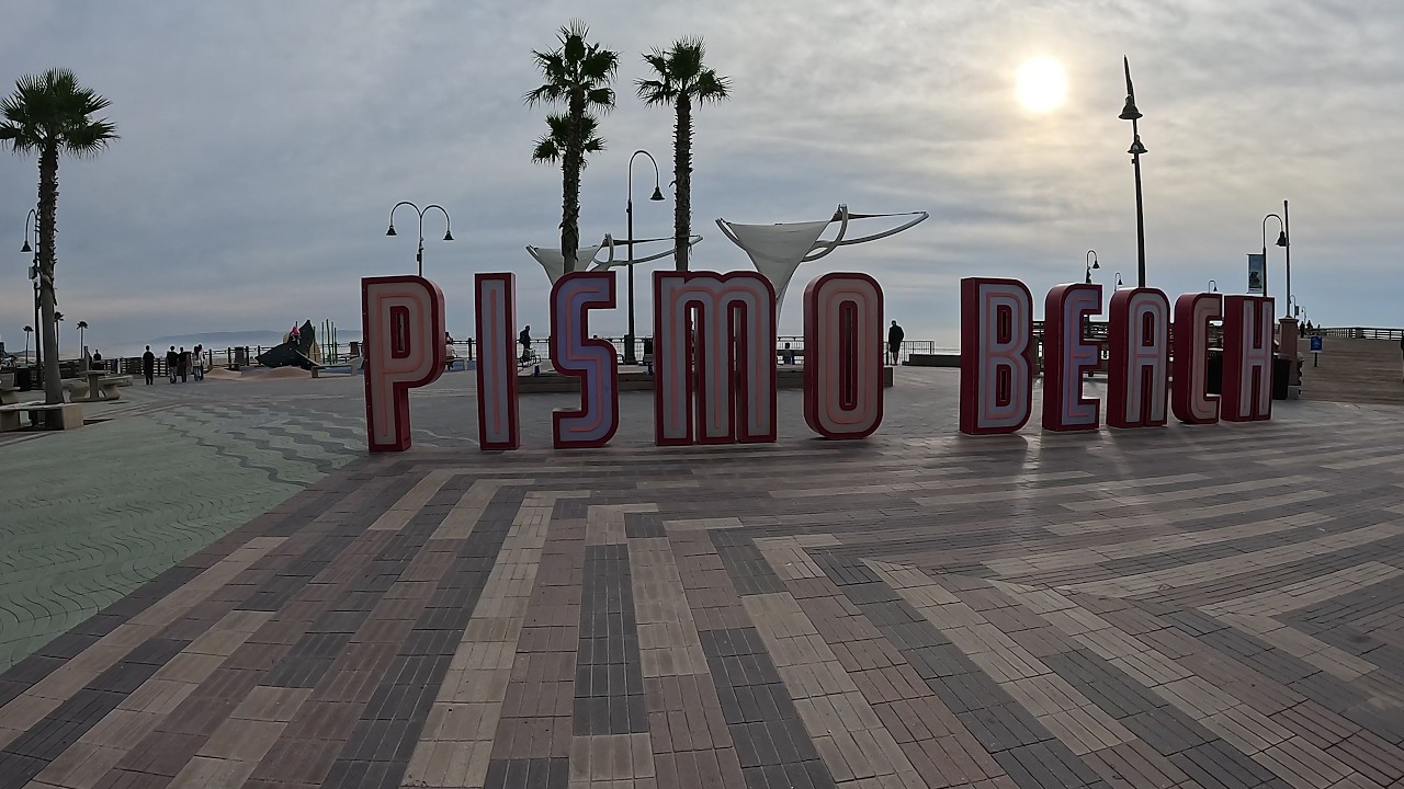 Downtown Pismo Beach California  Walking Ambiance Tour