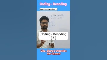 Coding - Decoding || #codingdecoding #reasoning #ytshorts #trendingshorts