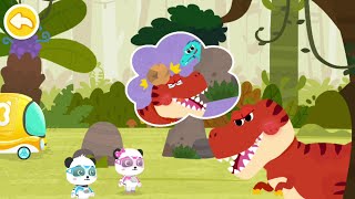 El equipo de rescate del bebé panda en la tierra de los dinosaurios | Baby Bus GAME screenshot 4
