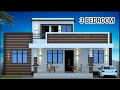 40'-0"x30'-0" 3 Bedroom 3D House Design With Layout Plan | 40x30 Home Plan | Gopal Architecture