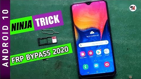 Samsung A10 FRP Bypass | Samsung SM- A105F FRP Bypass | All New Security Update 2020