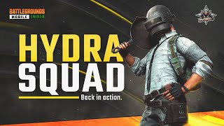 HYDRA SQUAD ACTION IN BGMI - NO MEETUPS | BATTLEGROUNDS MOBILE INDIA LIVE WITH DYNAMO GAMING