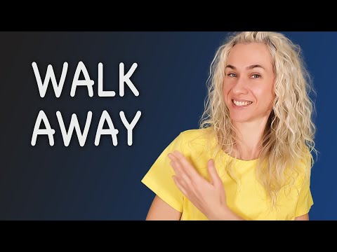 WALK AWAY - минута английского (учим слова и английский на слух) Урок 606