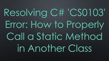Resolving C# 