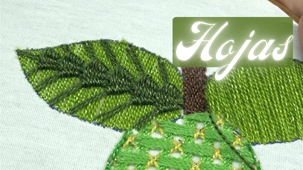 Bordado para hojas o pétalos de flores 🍃🌱🌿☘