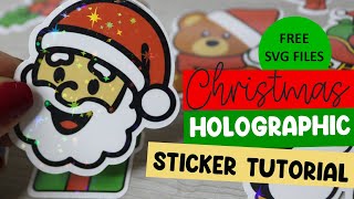 How to Make Holographic Christmas Stickers with Cricut