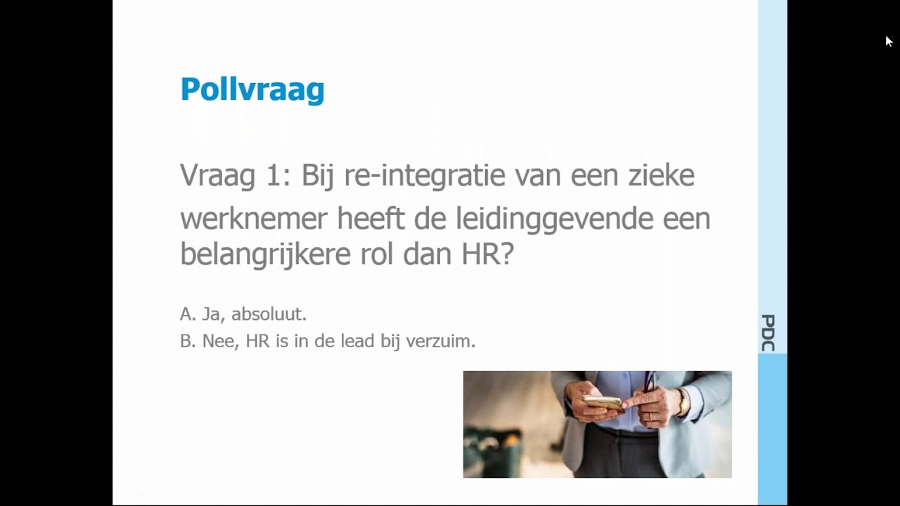 PDC Webinar | Vijf vuistregels bij re-integratie | 21 mei 2019