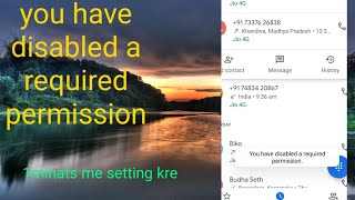 you have disabled a required permission contacts fix || how to solve you have disabled a required pe