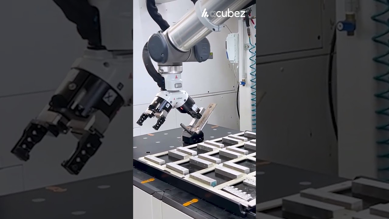 Acubez alignment jig - automated machine tending | OKUMA #robotics #automation