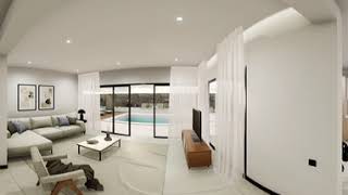 Render 360  Villa - Salon , comedor y cocina