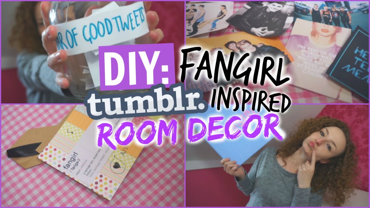 DIY FANGIRL TUMBLR INSPIRED ROOM DECOR! - YouTube