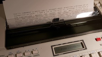 Printing on a Brother EP-44 Personal Printer/Typewriter (1983)