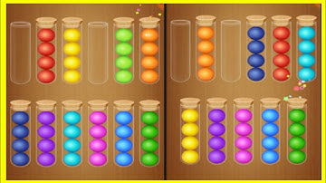 color ball sort wooden puzzle -all levels gameplay android/ios (level 82-88)